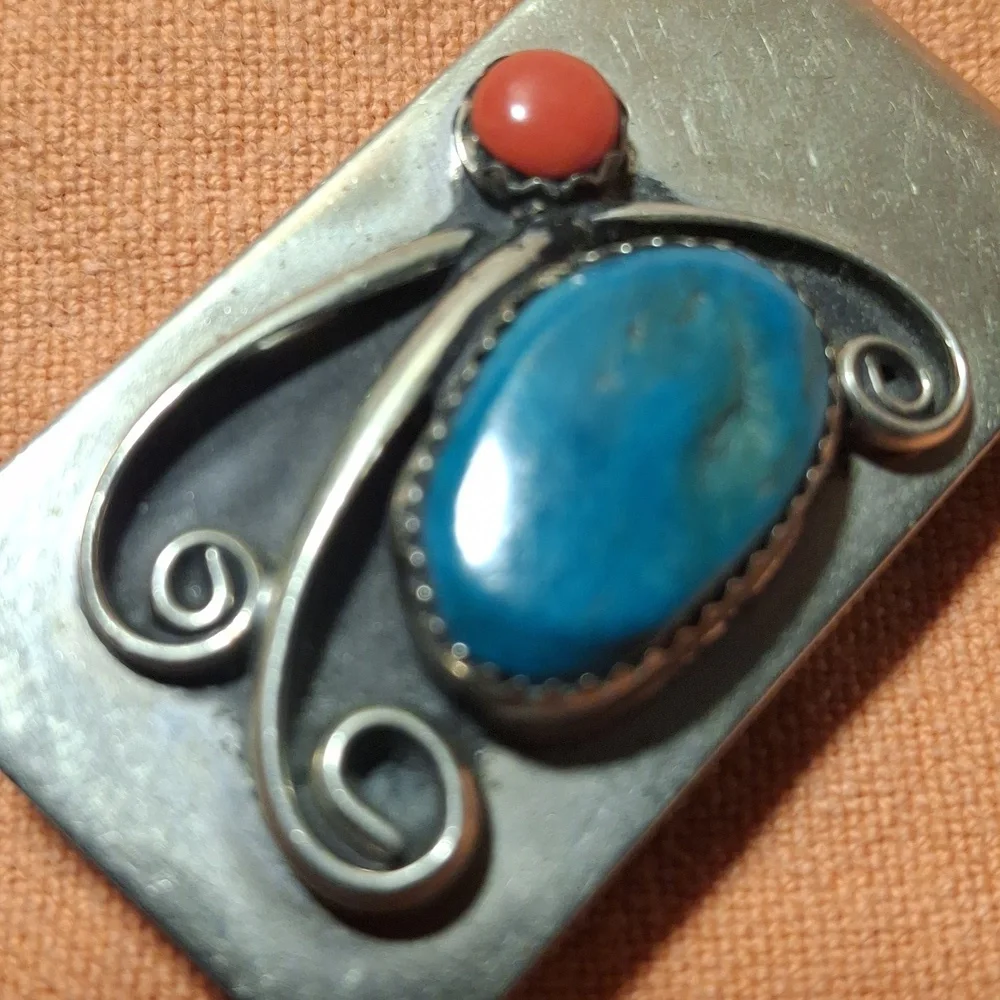 Money clip navajo silver